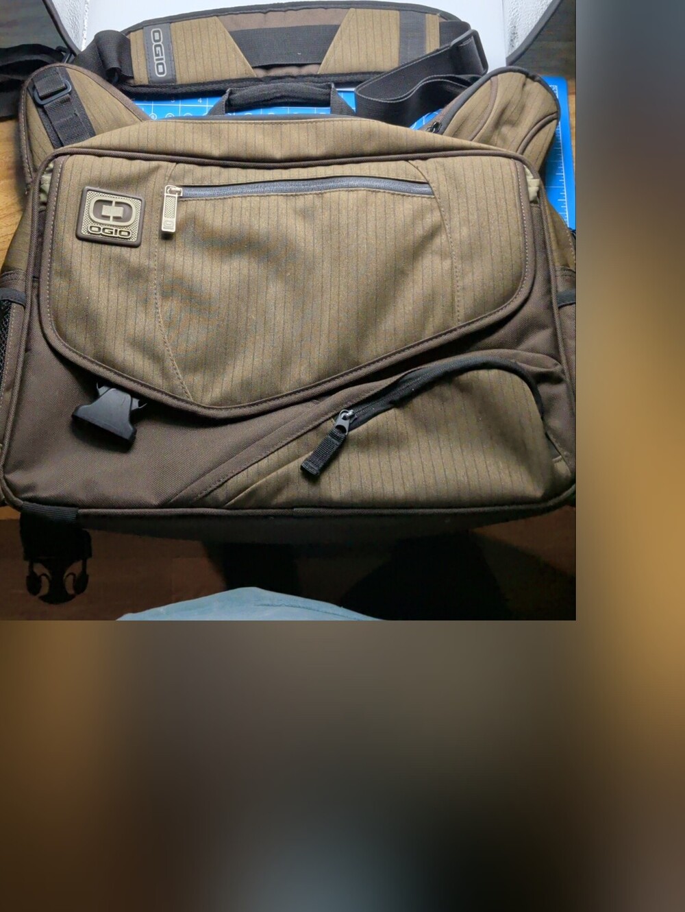 OGIO Street Hip Hop Messenger Laptop Shoulder Bag Brown 15”-16” Laptop Size (H)